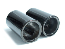 76mm Auspuffblenden Endrohreblenden Schwarz Passend für BMW LCI 1er F20 F21 3er F30 F31