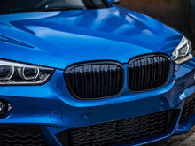 Kühlergrill Nieren Grille Grill Doppelsteg Schwarz Glanz Passend für BMW X1 F48 2014-2019 fg52