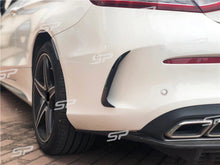 Autunik Schwarz Heck Stoßstange Flossen Flaps für Mercedes C205 Coupe A205 Cabrio AMG Line C43 AMG pz15