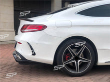 Autunik Schwarz Heck Stoßstange Flossen Flaps für Mercedes C205 Coupe A205 Cabrio AMG Line C43 AMG pz15