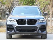 Kühlergrill Nieren Grille Grill Doppelsteg Schwarz Glanz Passend für BMW X3 G01 X4 G02 18-21 fg9