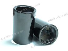 76mm Auspuffblenden Endrohreblenden Schwarz Passend für BMW LCI 1er F20 F21 3er F30 F31