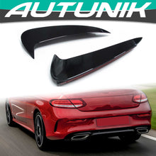 Autunik Schwarz Heck Stoßstange Flossen Flaps für Mercedes C205 Coupe A205 Cabrio AMG Line C43 AMG pz15