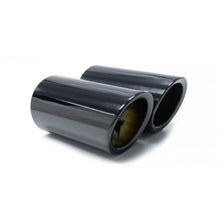 68mm Titan Schwarz Auspuffblenden Endrohr Blende Passend für VW Scirocco 3 TSI 08-17 vw24