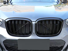 Kühlergrill Nieren Grille Grill Doppelsteg Schwarz Glanz Passend für BMW X3 G01 X4 G02 18-21 fg9