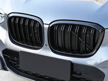 Kühlergrill Nieren Grille Grill Doppelsteg Schwarz Glanz Passend für BMW X3 G01 X4 G02 18-21 fg9