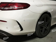 Autunik Schwarz Heck Stoßstange Flossen Flaps für Mercedes C205 Coupe A205 Cabrio AMG Line C43 AMG pz15