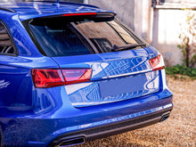 Autunik Schwarz Glanz Vertikale Fenster Flaps Heck Spoiler für AUDI A6 C7 Allroad Avant 2012-2018 od55