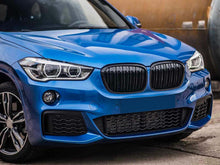 Kühlergrill Nieren Grille Grill Doppelsteg Schwarz Glanz Passend für BMW X1 F48 2014-2019 fg52