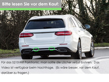 NUR FÜR BENZIN Schwarz Heckdiffusor Diffusor + Auspuff für Mercedes W213 S213 E43 AMG Line di33
