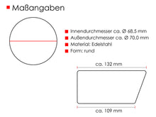 2x 68mm Chrom Auspuffblenden Endrohrblende für VW GOLF 7 Golf VII GOLF 6 Golf VI TSI TDI 2009-2021 vw23