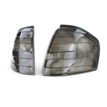 Autunik Seitenblinker Blinker Schwarz Smoke Paar für Mercedes Benz C-Klasse W202 1993-2000