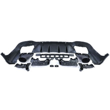 Diffusor Heckdiffusor + Auspuffblenden Chrom für Mercedes Benz GLC X253 SUV AMG Line VFL 2015-2018