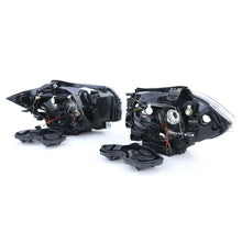 H7 Scheinwerfer schwarz Paar mit E-Prüfzeichen Passend für BMW 1er E81 E82 E87 E88 2004-2013