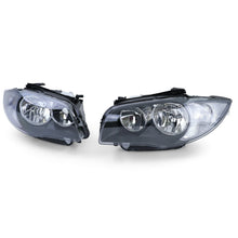 H7 Scheinwerfer schwarz Paar mit E-Prüfzeichen Passend für BMW 1er E81 E82 E87 E88 2004-2013