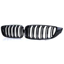 Kühlergrill Nieren Grille Grill Doppelsteg Glanz Schwarz Passend für BMW 4er F32 F33 F36 13-21