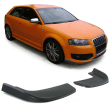 Autunik Front Spoiler Flaps Cup Wings flach universal Schwarz