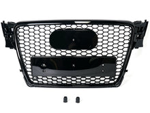 RS4 Optik Front Grill Kühlergrill Wabengrill Schwarz für AUDI A4 B8 8K S4 Limo Avant 2007-2011 fg88