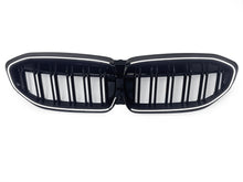 LED Kühlergrill Grill Frontgrill Schwarz Doppelsteg für BMW 3er G20 G21 2019-2022 vor LCI