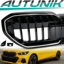 Schwarz Frontgrill LED Kühlergrill Niere Grill für BMW 5er G60 G61 i5 2023-2026