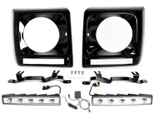 Scheinwerfer Abdeckungen Rahmen MIT E-Zeichen Tagfahrlicht Schwarz für Mercedes G-Klasse W463 1990-2012 ed32