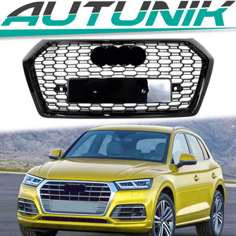 Schwarz Wabengrill Kühlergrill Front Grill für Audi Q5 SQ5 FY S Line 2017-2020