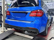 Schwarz Heckdiffusor Endrohre für Mercedes GLS X166 AMG Line 15-19 OHNE ABE