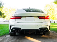 Schwarz Stoßstange Heck Aero Flaps Canard für BMW 3er G20 M Paket 2019-2022 vor LCI