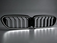 Schwarz LED Kühlergrill Grill Frontgrill für BMW 5er G30 G31 2017-2020 vor LCI