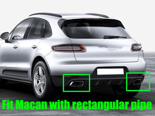 Schwarz Endrohre Auspuffblenden Doppelrohr für Porsche Macan 95B 2.0L14-17