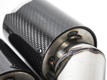 Chrom Carbon Doppel Endrohre 4 Rohr Duplex für BMW 5er F10 F11 535i 535d 2010-2017