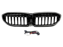 Schwarz LED Kühlergrill Grill Frontgrill für BMW 3er G20 G21 2019-2022 vor LCI