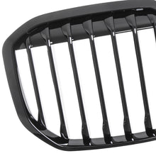 Schwarz Glanz Nieren Grill Kühlergrill Einzelsteg Passend für BMW X7 G07 mit Kamera 19+