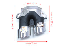 Schwarz Diffusor Chrom Endrohre für Mercedes C205 A205 C43 AMG Line 16-21 OHNE ABE