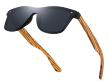 Klassisch Sonnenbrille UV400-Schutz mit Holzbügeln für Damen & Herren Outdoor