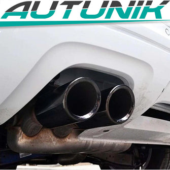 Auspuffblenden Endrohr Abdeckung 76mm Schwarz Passend für BMW 5er F10 F11 520d 525d od6