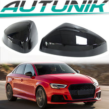 Schwarz Glanz Spiegelkappen Außenspiegelkappen für AUDI A3 8V S3 RS3 TDI TSI 2013-2020 mc50