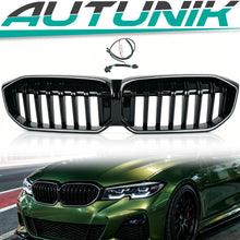 LED Kühlergrill Nieren Grill Frontgrill Schwarz für BMW 3er G20 G21 2023+