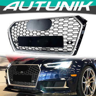 Chrom Kühlergrill Grill Wabengrill für Audi A4 S4 B9 Limo Avant S-Line 15-19 fg315