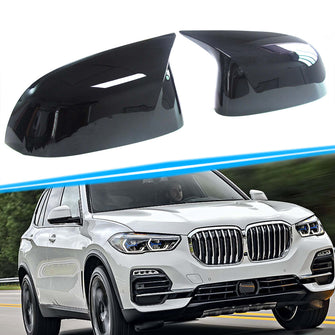 Schwarz Glanz Spiegelkappen Außenspiegel Passend für BMW X5 G05 X6 G06 X3 G01 X4 G02 X7 G07 2018-2021 mc73