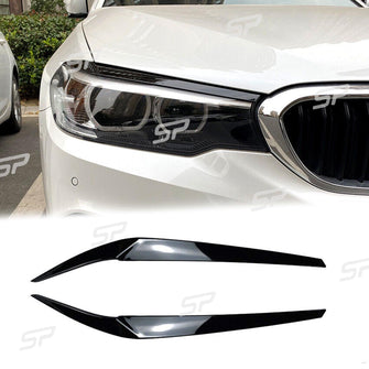 Scheinwerferblenden Böser Blick Schwarz Glanz Passend für BMW 5er G30 2017-2021