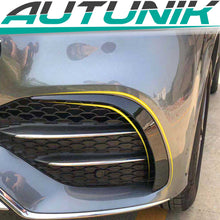 Schwarz Glanz Aero Flaps Vorne für Mercedes GLE V167 C167 mit AMG Line ab 2019
