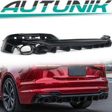 Heckdiffusor Diffusor Auspuffblenden Schwarz für Audi A4 B9 Serienstoßstange 20+