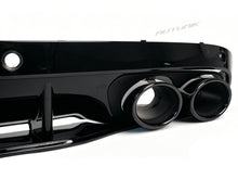 C43 Look Heckdiffusor Endrohre Schwarz für Mercedes W205 S205 Seriens Avantgarde