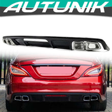 CLS63 Optik Diffusor + Auspuff Silber für Mercedes CLS W218 C218 cls350 2011-2017