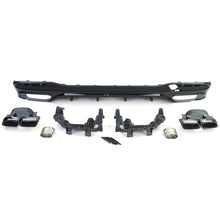 Heck Diffusor + Auspuffblenden Schwarz für Mercedes GLS X166 AMG Line 2015-2019
