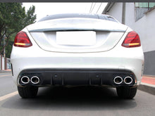 Schwarz Heckdiffusor Chrom Endrohre für Mercedes C Kl. W205 S205 C43 AMG line OHNE ABE 2014-2023