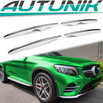 Nebelscheinwerfer Blenden Fin Leisten Chrom für Mercedes-Benz GLC X253 C253 AMG Line 2016-2019 pz67