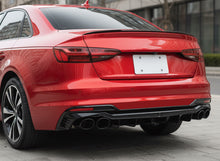 Heckdiffusor Diffusor Auspuffblenden Schwarz für Audi A4 B9 Serienstoßstange 20+