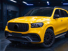 GT Optik Schwarz Grill Frontgrill Kühlergrill für Mercedes GLS X167 24+ Facelift